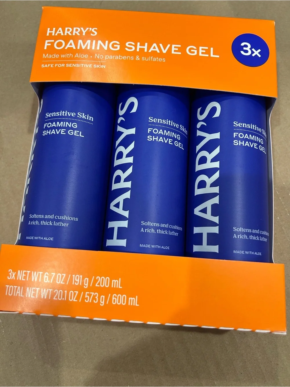 Harry’s foam shaving gel Sensitive Skin Foaming Shave Gel - Blue (3 Pack) new